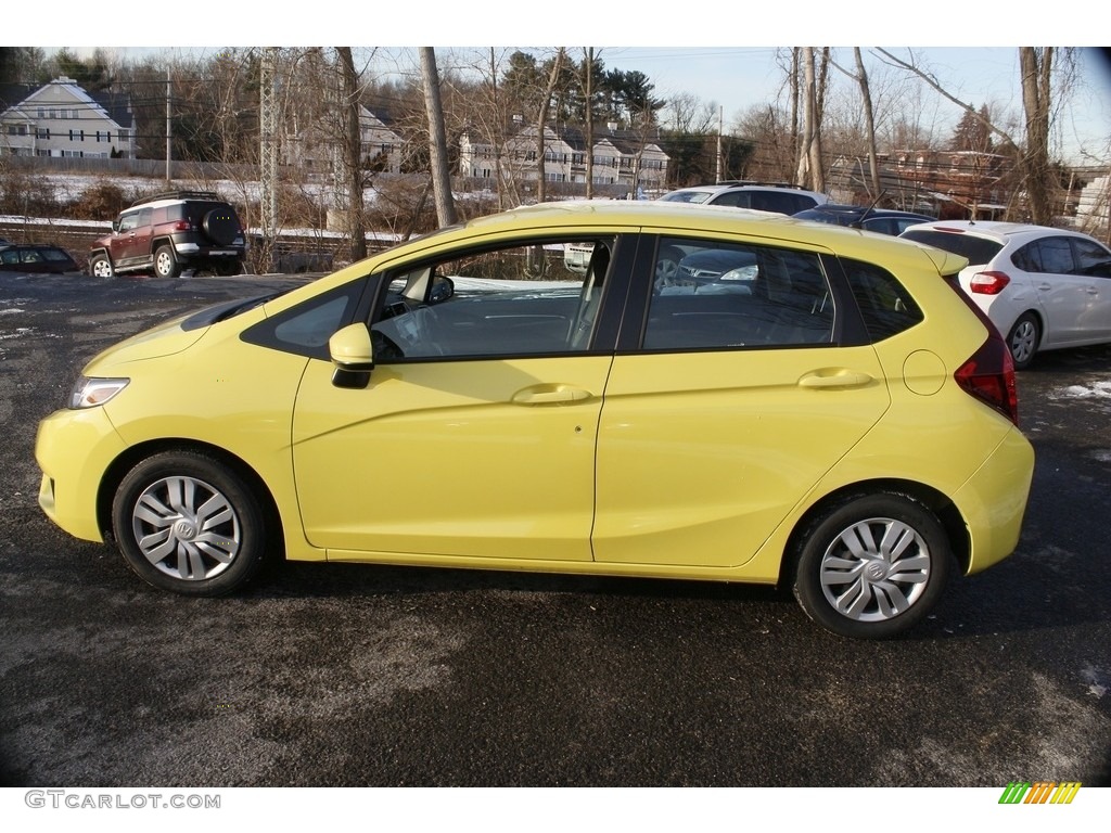 2015 Fit LX - Mystic Yellow Pearl / Black photo #11