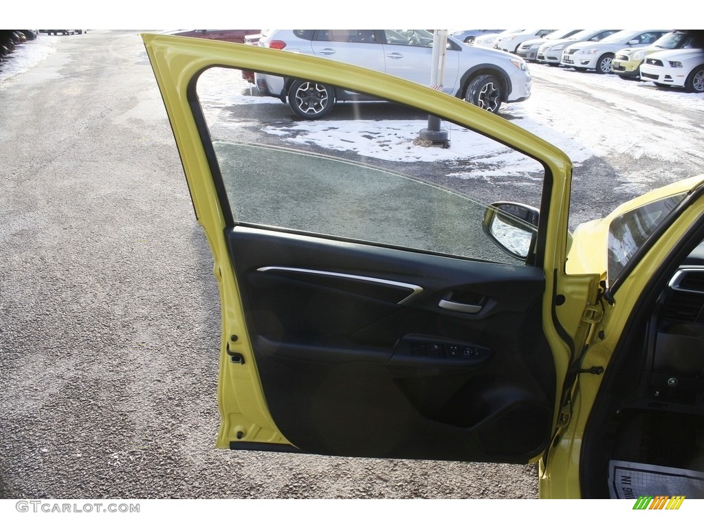 2015 Fit LX - Mystic Yellow Pearl / Black photo #17