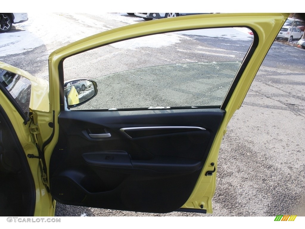 2015 Fit LX - Mystic Yellow Pearl / Black photo #20