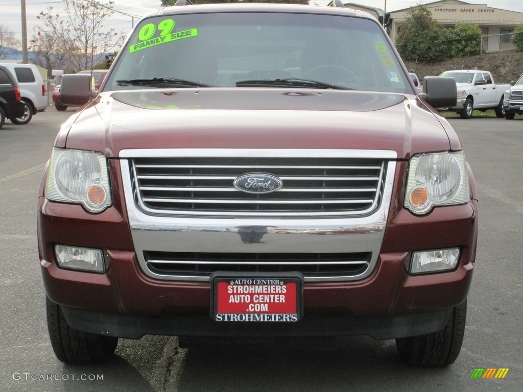 2009 Explorer XLT - Dark Copper Metallic / Black photo #2