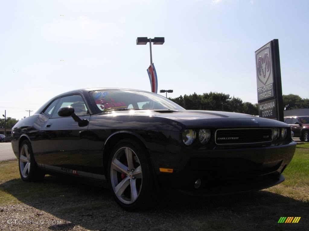 2009 Challenger SRT8 - Brilliant Black Crystal Pearl Coat / Dark Slate Gray photo #1