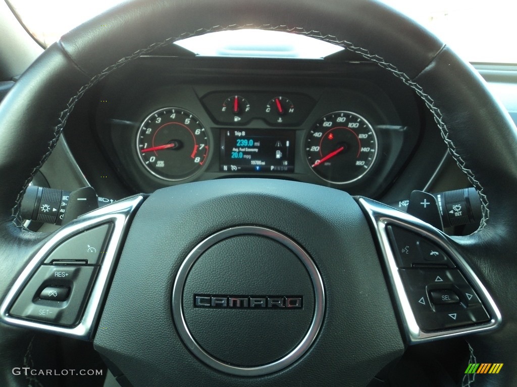2017 Chevrolet Camaro LT Convertible Jet Black Steering Wheel Photo #124705045