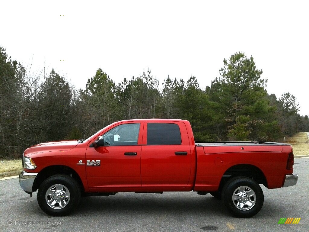 2018 2500 Tradesman Crew Cab 4x4 - Flame Red / Black/Diesel Gray photo #1