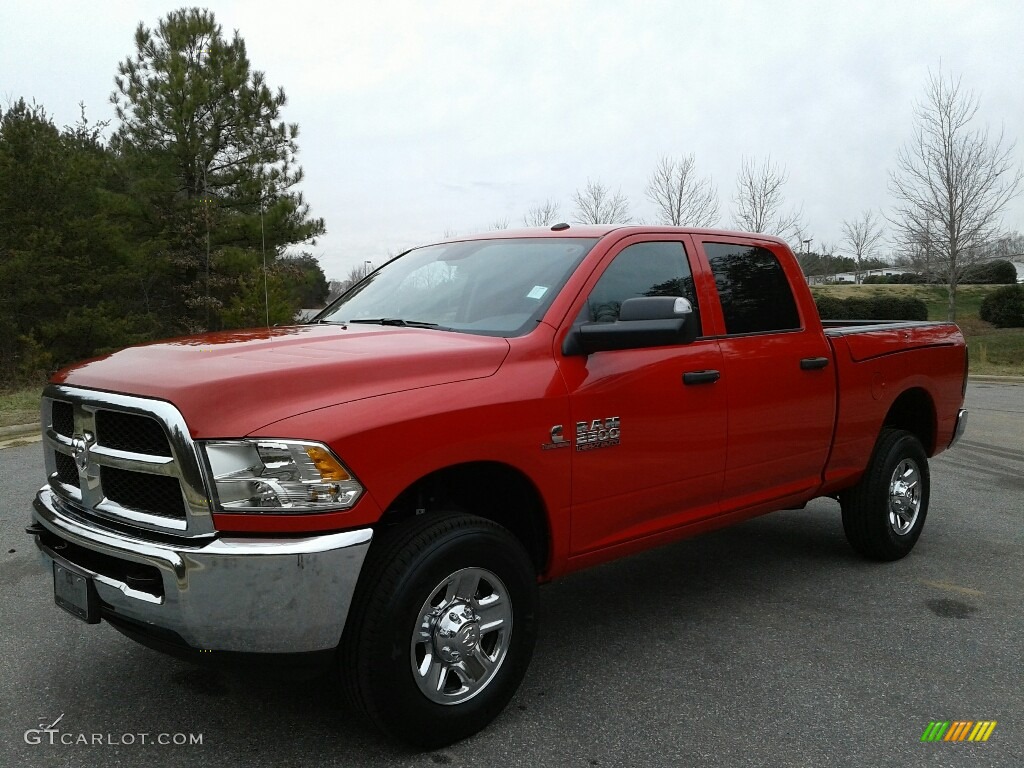 2018 2500 Tradesman Crew Cab 4x4 - Flame Red / Black/Diesel Gray photo #2
