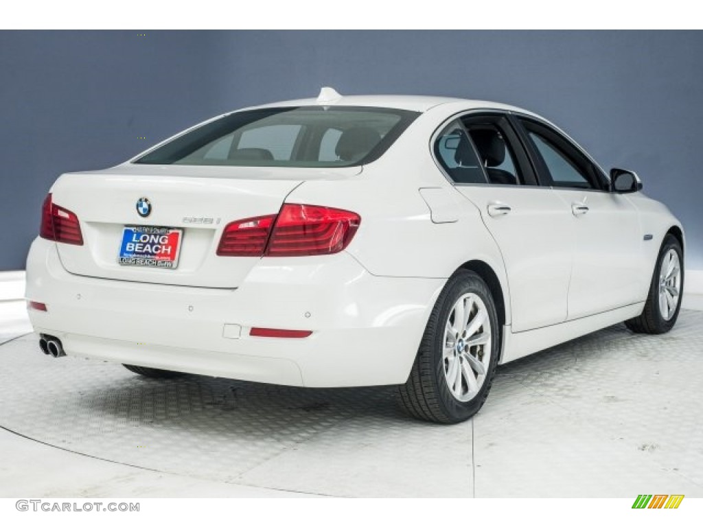 2015 5 Series 528i Sedan - Mineral White Metallic / Black photo #27