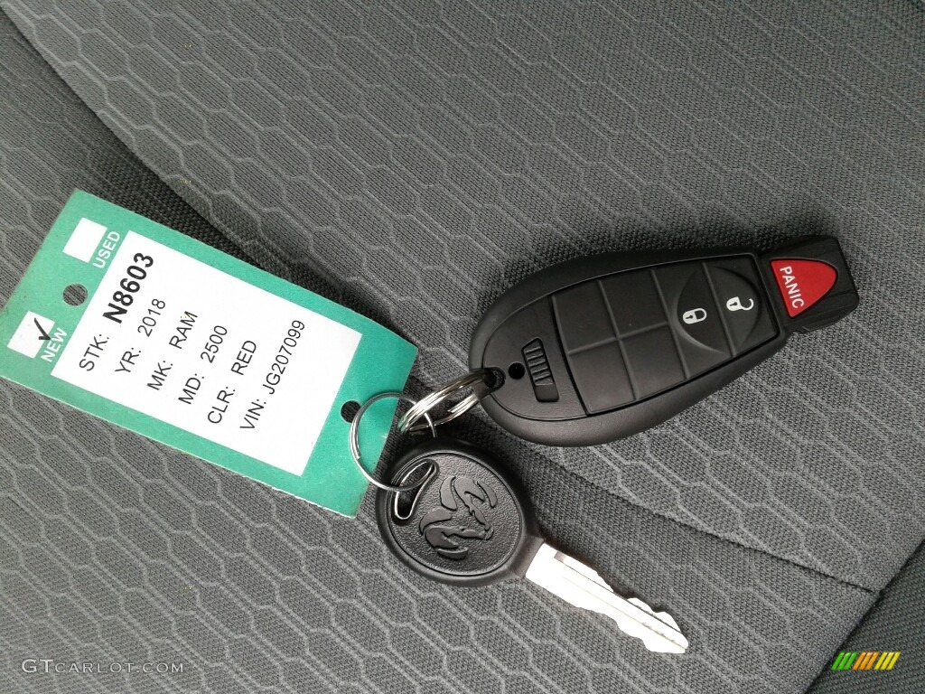 2018 2500 Tradesman Crew Cab 4x4 - Flame Red / Black/Diesel Gray photo #27