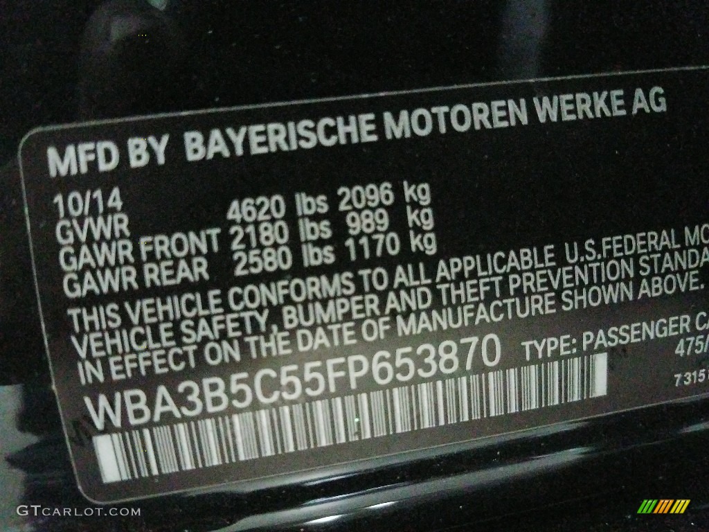 2015 3 Series 328i xDrive Sedan - Black Sapphire Metallic / Black photo #26