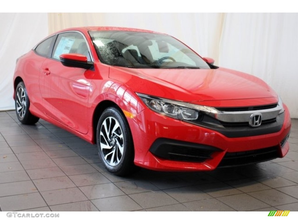 San Marino Red 2018 Honda Civic LX Coupe Exterior Photo #124710259