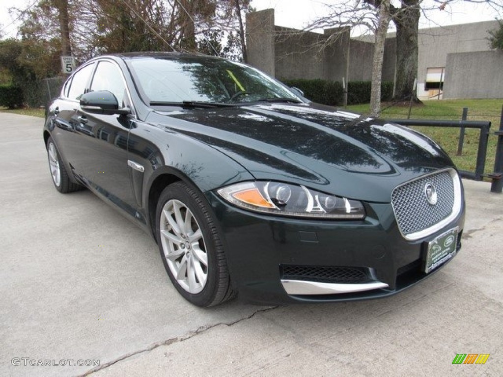 2013 XF I4 T - British Racing Green Metallic / Dove/Warm Charcoal photo #2