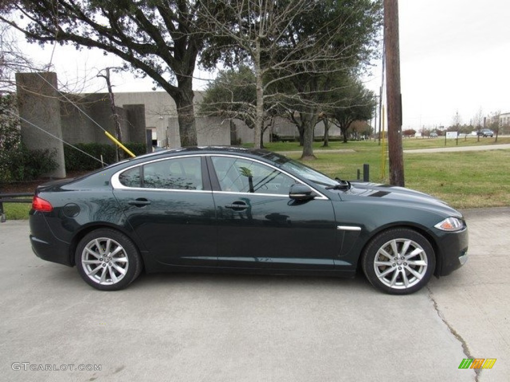 2013 XF I4 T - British Racing Green Metallic / Dove/Warm Charcoal photo #6