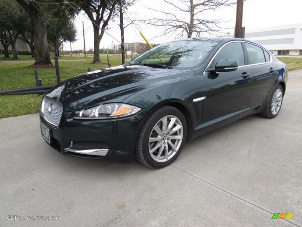 2013 XF I4 T - British Racing Green Metallic / Dove/Warm Charcoal photo #10