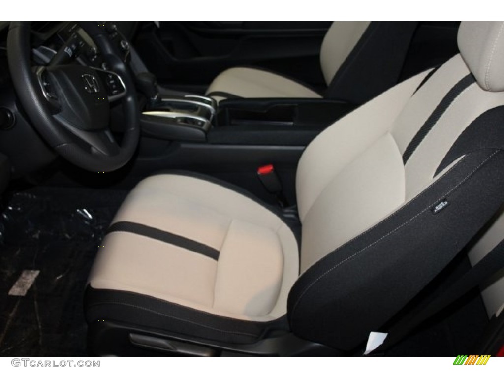2018 Civic LX Coupe - San Marino Red / Black/Ivory photo #16