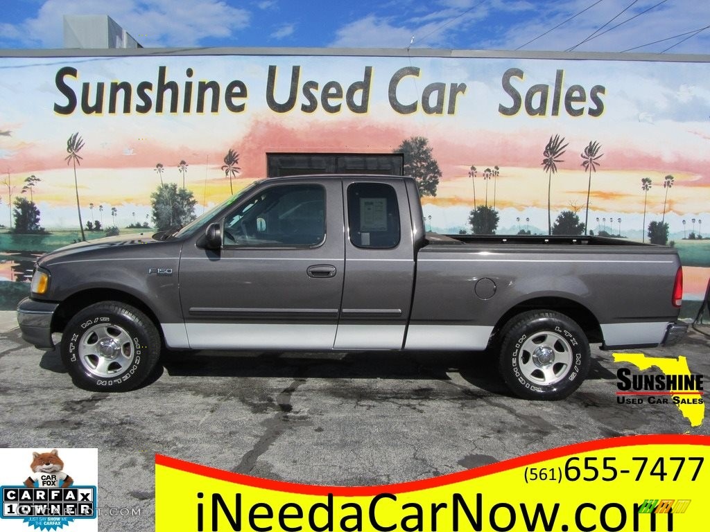 2002 F150 XLT SuperCab - Dark Shadow Grey Metallic / Medium Graphite photo #1