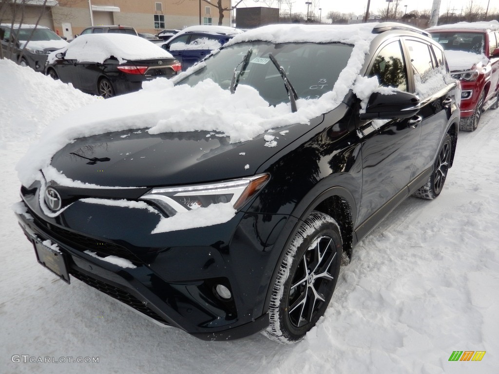 2018 RAV4 SE AWD - Galactic Aqua Mica / Black photo #2