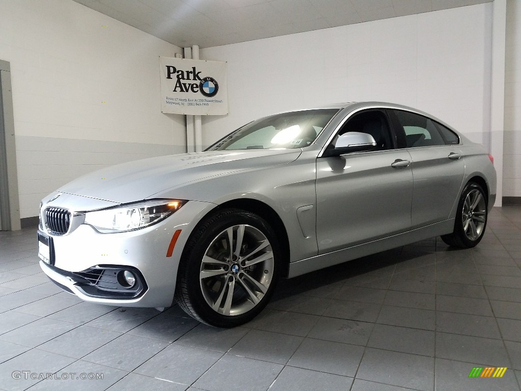 2018 4 Series 430i xDrive Gran Coupe - Glacier Silver Metallic / Black photo #1