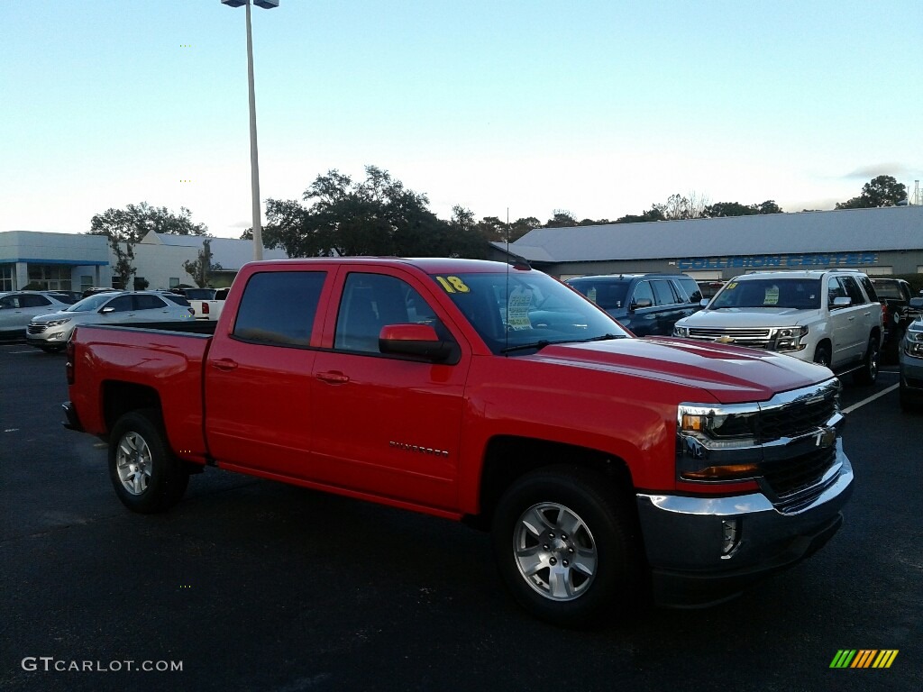 2018 Silverado 1500 LT Crew Cab - Red Hot / Jet Black photo #7