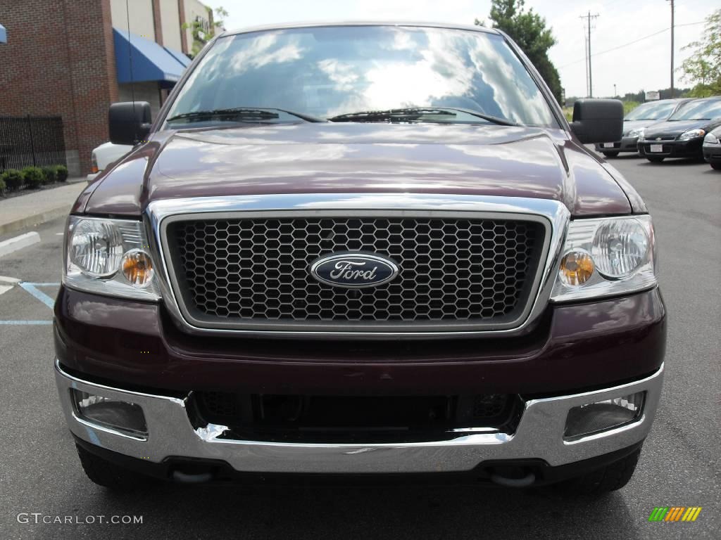 2005 F150 Lariat SuperCrew 4x4 - Dark Toreador Red Metallic / Tan photo #3