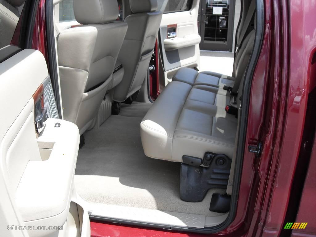 2005 F150 Lariat SuperCrew 4x4 - Dark Toreador Red Metallic / Tan photo #14