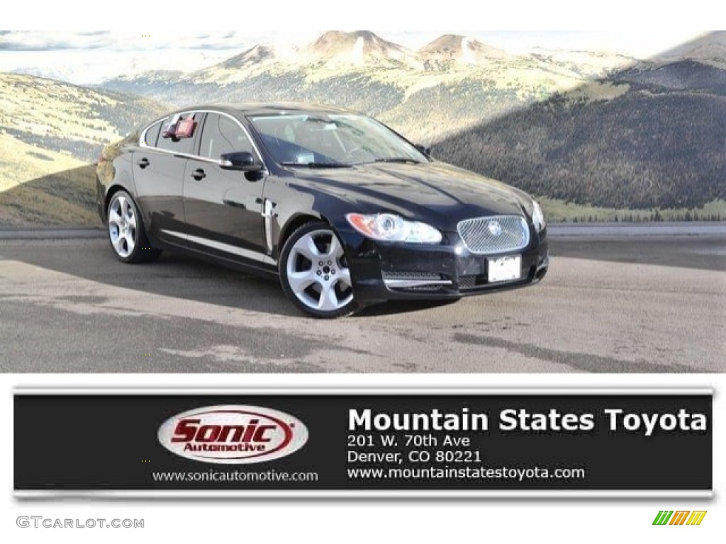 2009 XF Supercharged - Ebony Black / Charcoal/Charcoal photo #1