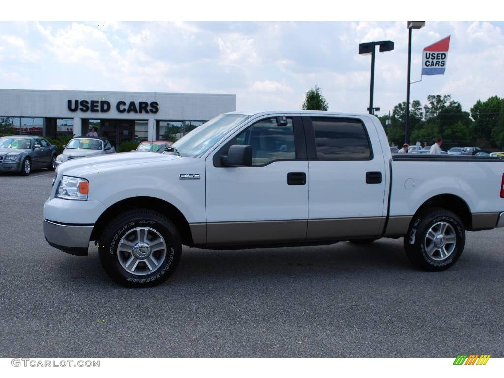 2005 F150 XLT SuperCrew - Oxford White / Tan photo #1