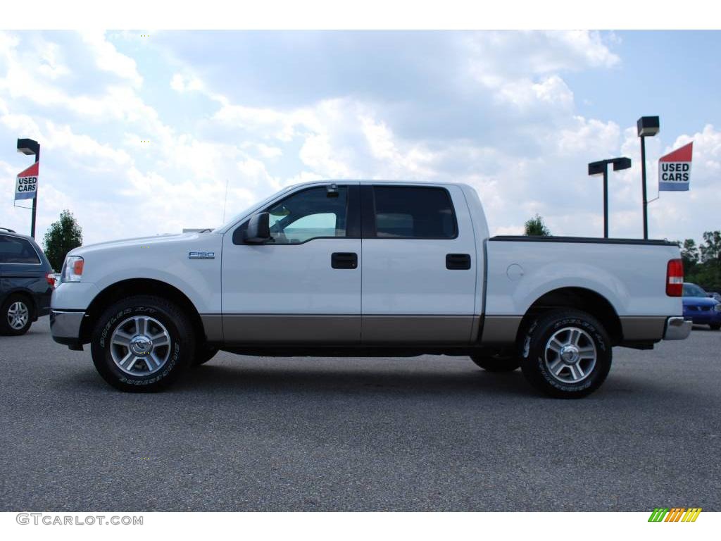 2005 F150 XLT SuperCrew - Oxford White / Tan photo #21