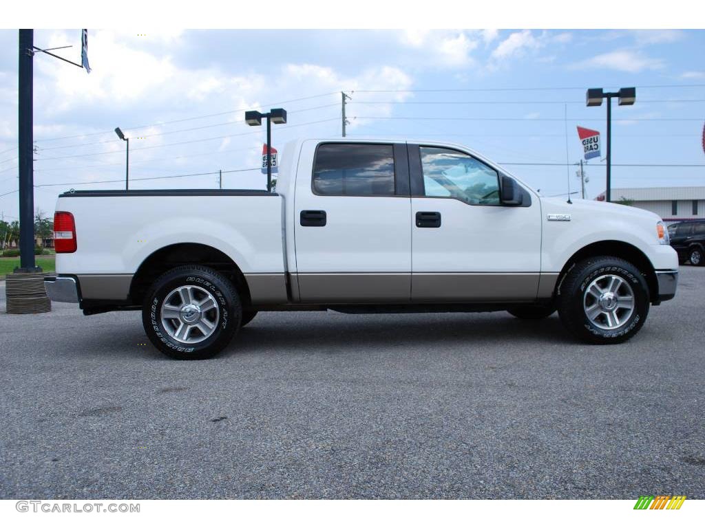 2005 F150 XLT SuperCrew - Oxford White / Tan photo #29