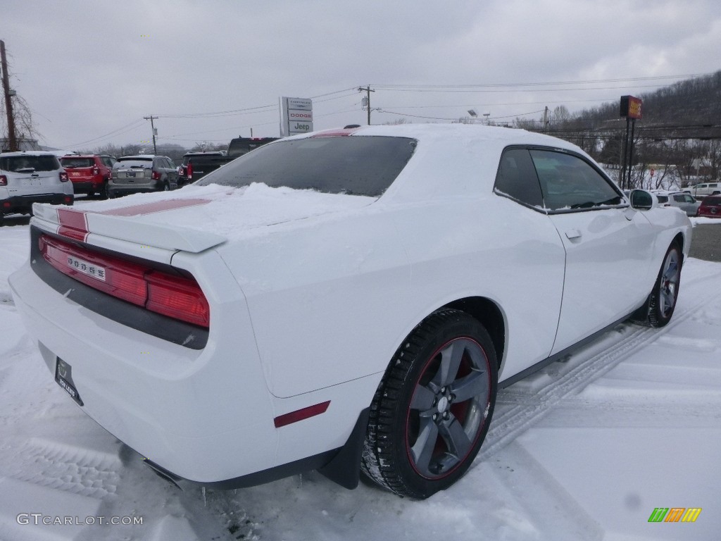 2012 Challenger SXT - Bright White / Dark Slate Gray/Radar Red photo #5