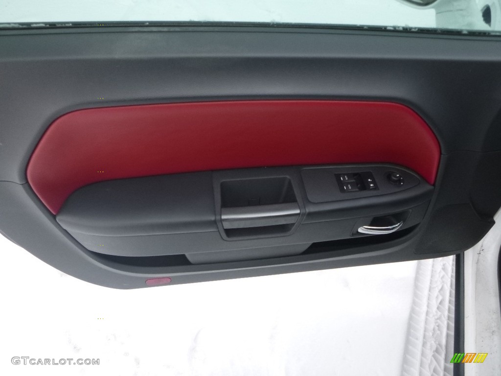 2012 Challenger SXT - Bright White / Dark Slate Gray/Radar Red photo #13