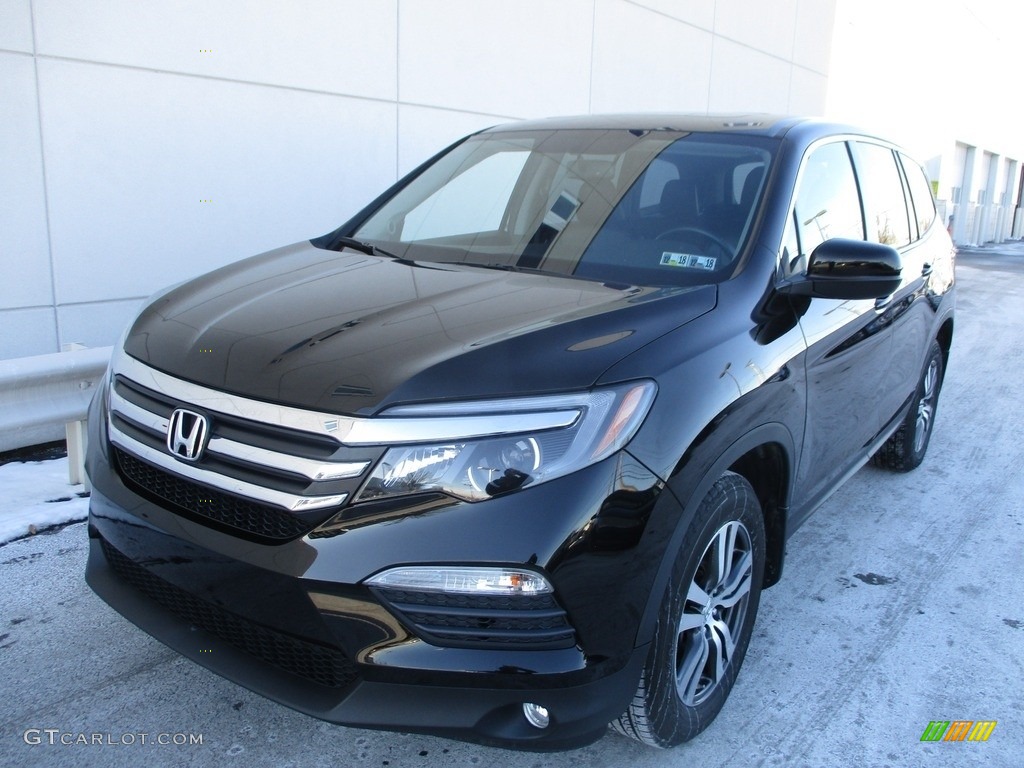 2016 Pilot EX-L AWD - Crystal Black Pearl / Black photo #9