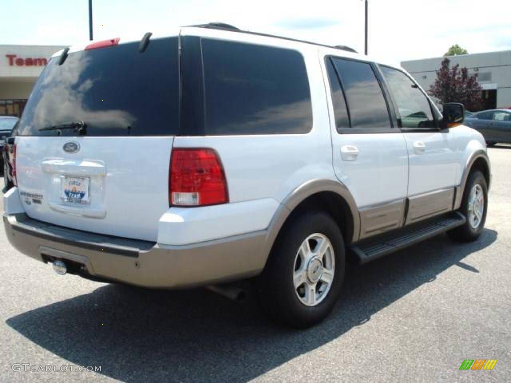 2003 Expedition Eddie Bauer 4x4 - Oxford White / Medium Parchment photo #6