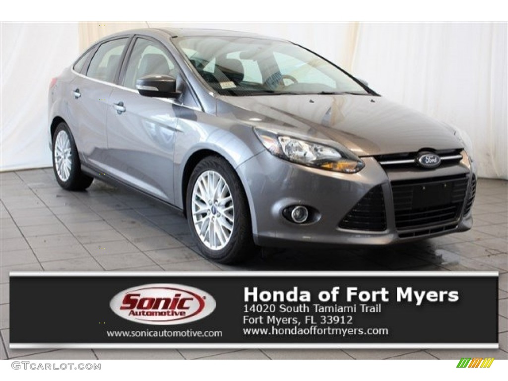 2013 Focus Titanium Sedan - Sterling Gray / Charcoal Black photo #1