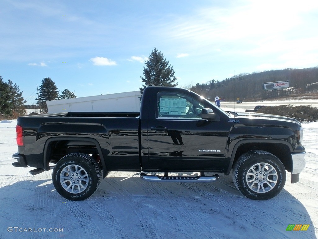 Onyx Black 2018 GMC Sierra 1500 SLE Regular Cab 4WD Exterior Photo #124730257