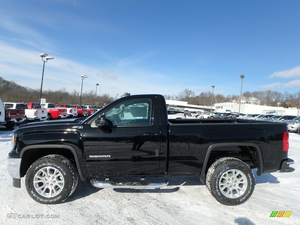 Onyx Black 2018 GMC Sierra 1500 SLE Regular Cab 4WD Exterior Photo #124730362