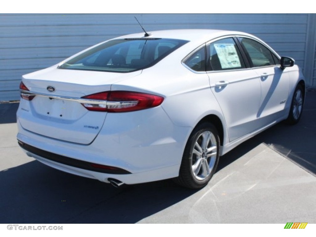 2018 Fusion Hybrid S - Oxford White / Medium Light Stone photo #9