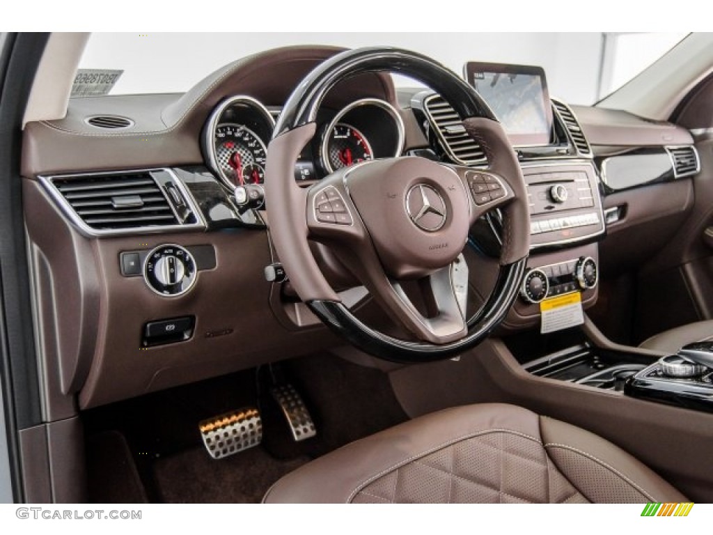 2018 Mercedes-Benz GLE 43 AMG 4Matic designo Espresso Brown Steering Wheel Photo #124733385