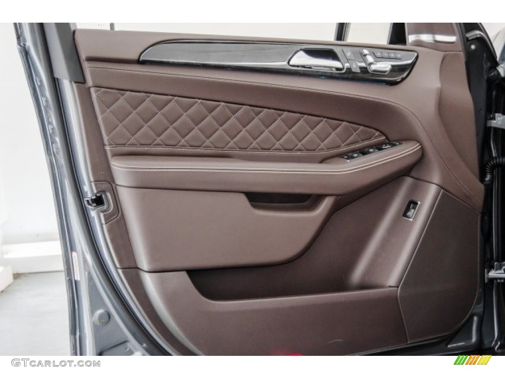 2018 Mercedes-Benz GLE 43 AMG 4Matic designo Espresso Brown Door Panel Photo #124733450