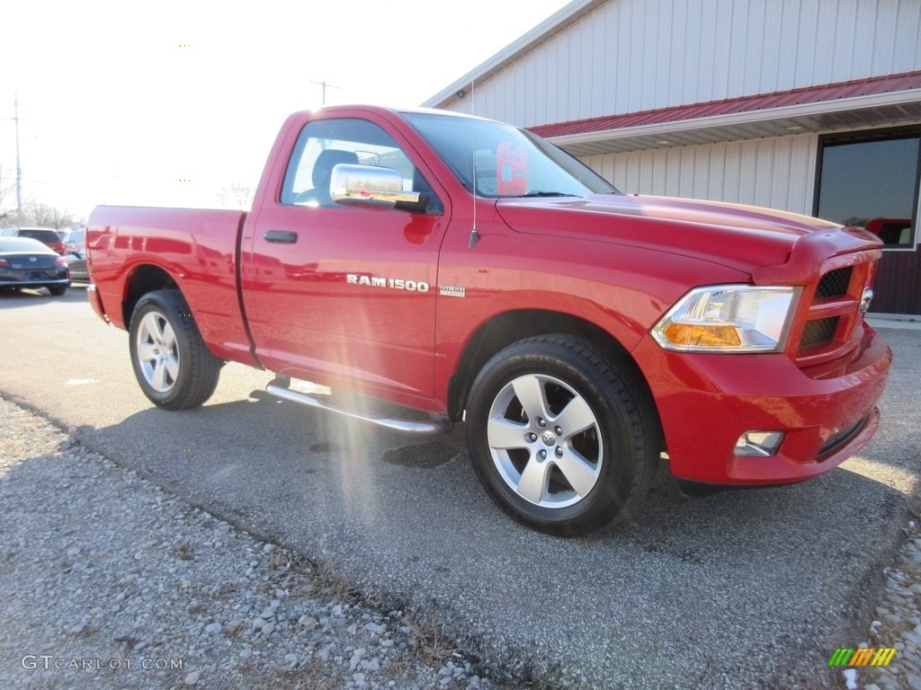 2012 Ram 1500 ST Regular Cab 4x4 - Flame Red / Dark Slate Gray/Medium Graystone photo #7