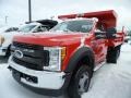 2017 Race Red Ford F550 Super Duty XL Regular Cab 4x4 Dump Truck  photo #1