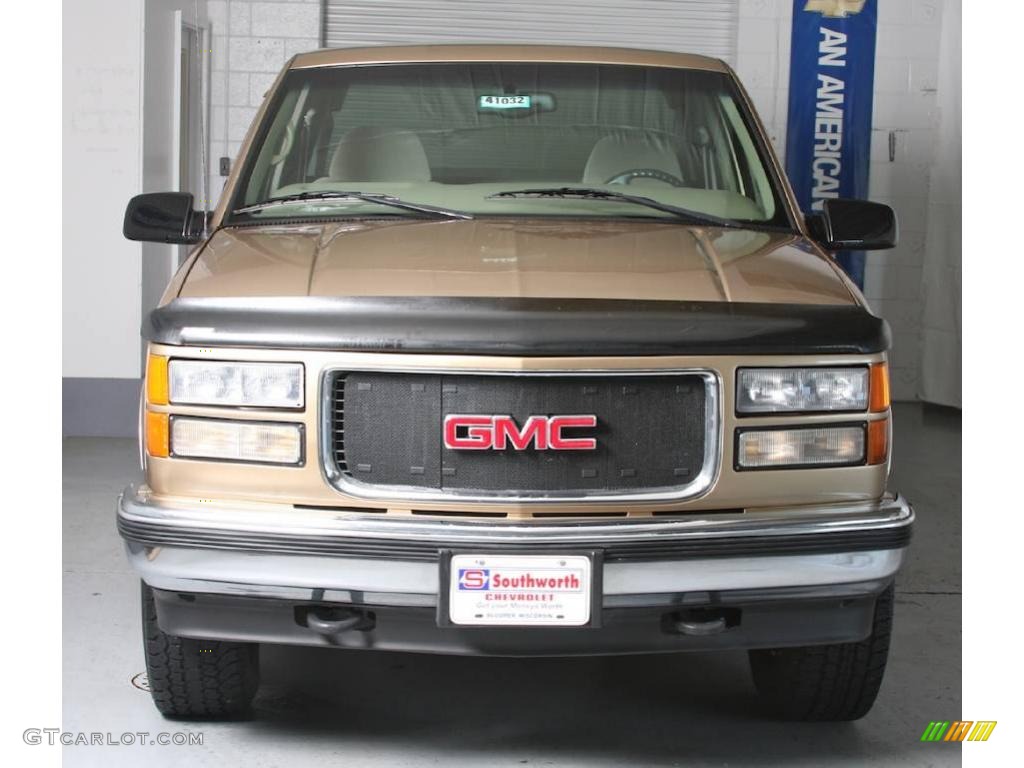 1999 Sierra 1500 SLE Extended Cab 4x4 - Topaz Gold Metallic / Oak photo #2