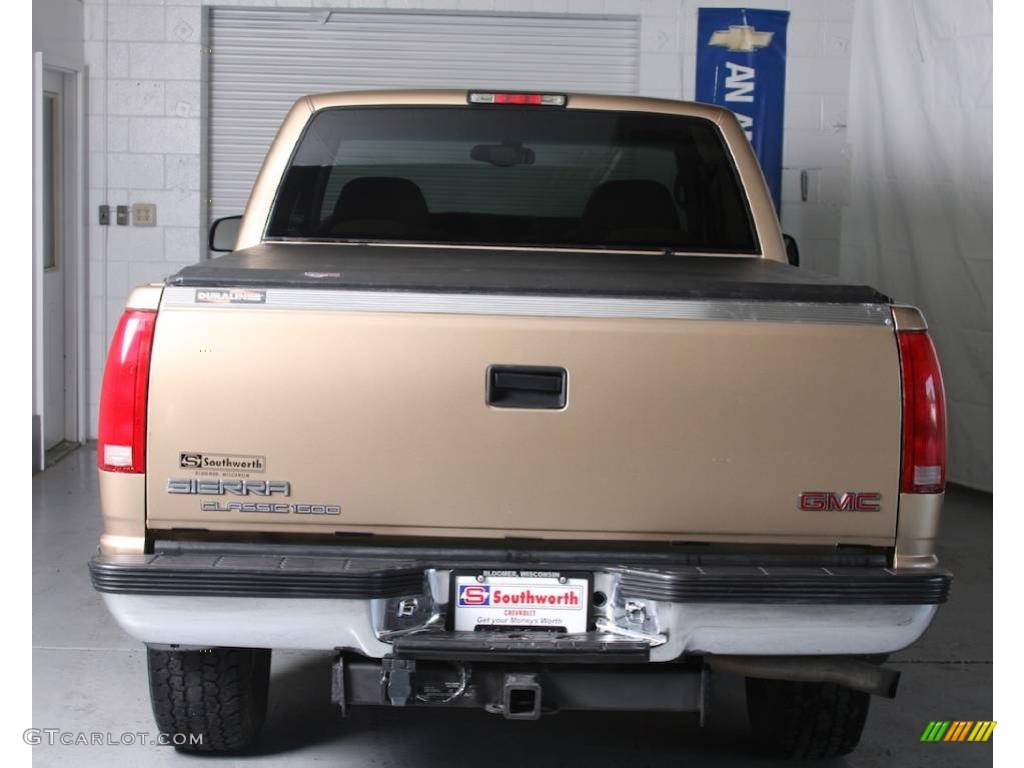 1999 Sierra 1500 SLE Extended Cab 4x4 - Topaz Gold Metallic / Oak photo #3
