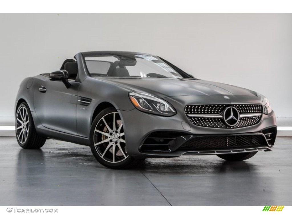 designo Magno Shadow Grey (Matte) 2017 Mercedes-Benz SLC 43 AMG Roadster Exterior Photo #124749941