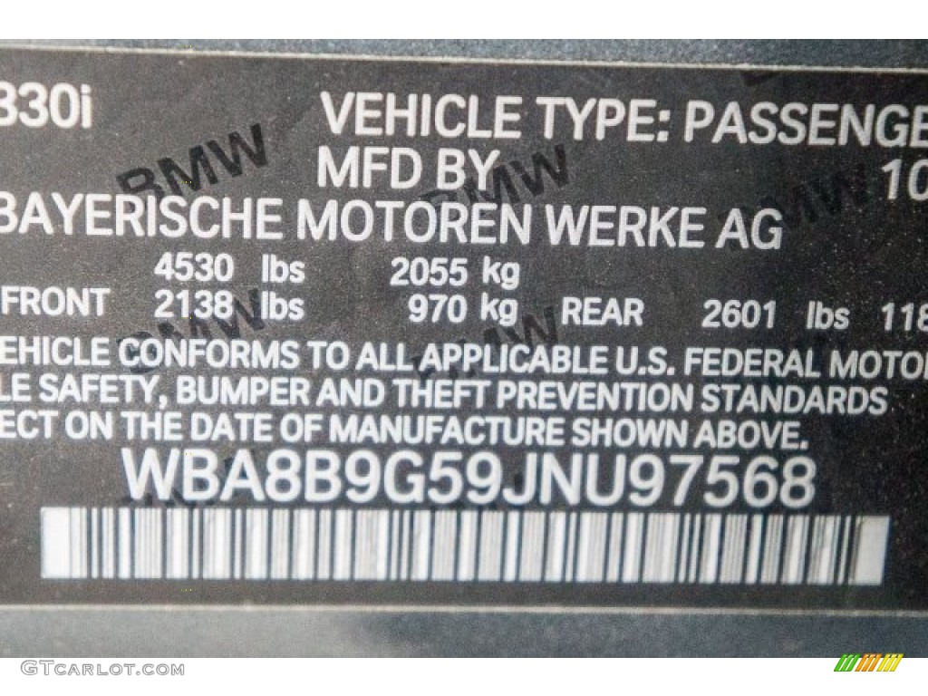 2018 3 Series 330i Sedan - Mineral Grey Metallic / Black photo #11