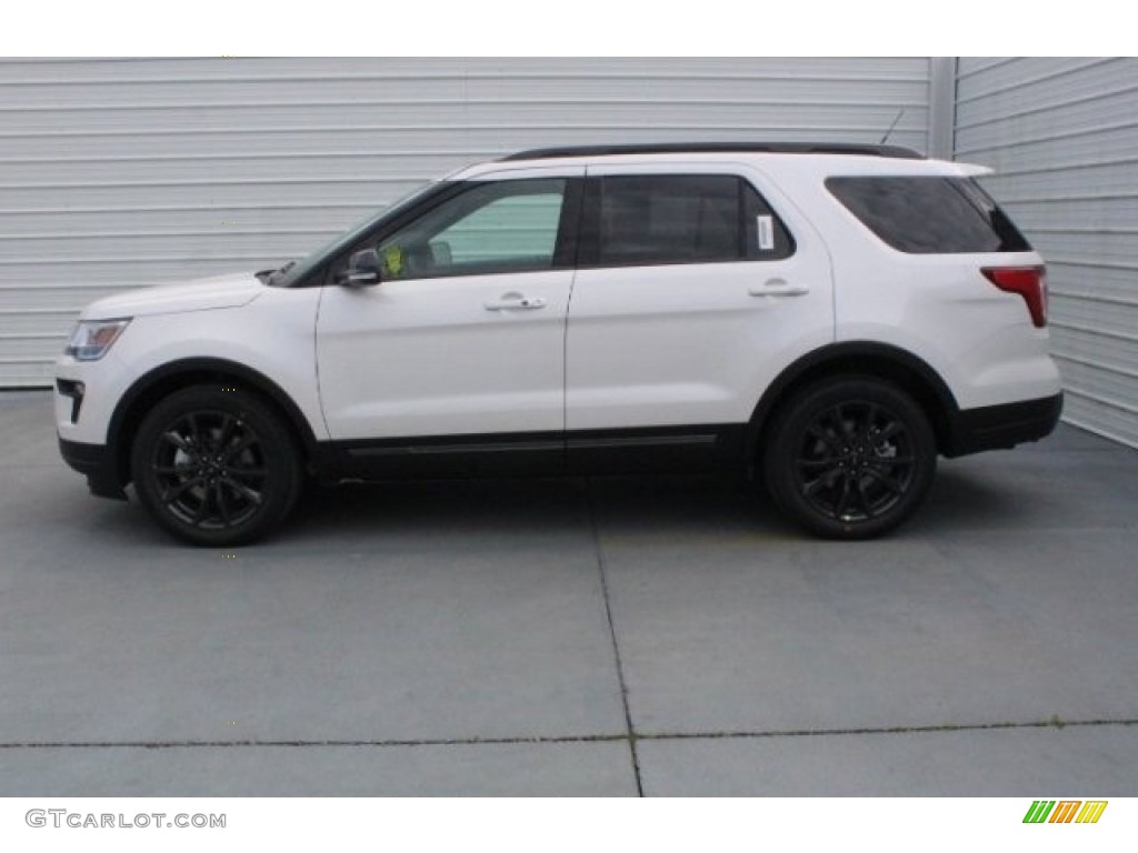 2018 Explorer XLT - White Platinum / Ebony Black photo #6