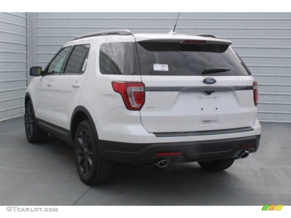 2018 Explorer XLT - White Platinum / Ebony Black photo #7