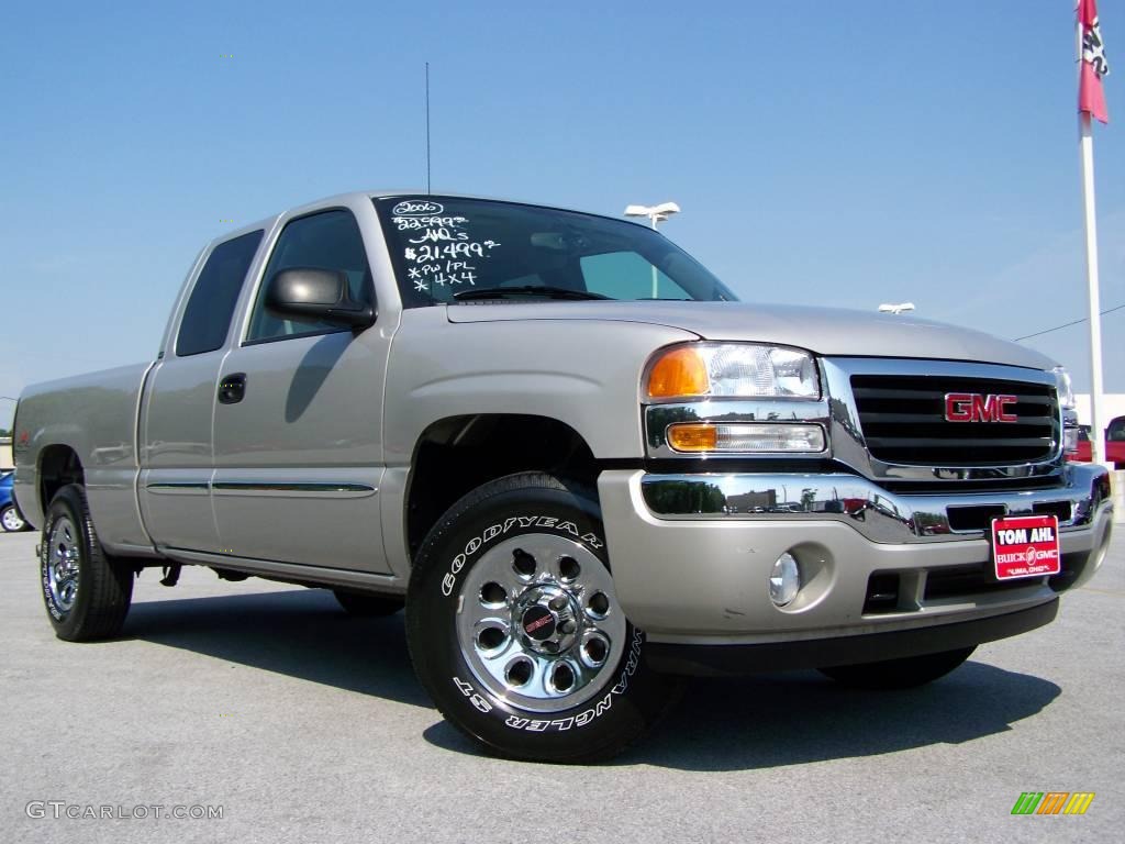 2006 Sierra 1500 SLT Extended Cab 4x4 - Silver Birch Metallic / Dark Pewter photo #1