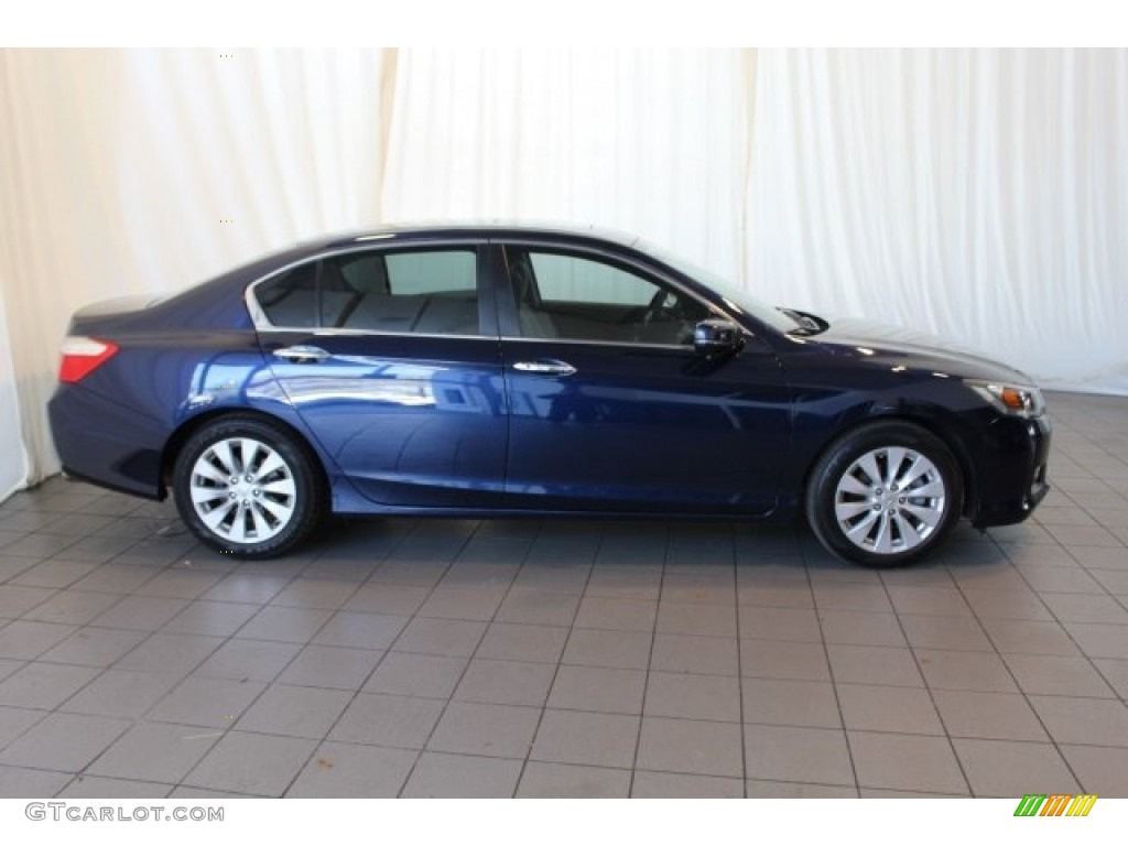 2014 Accord EX Sedan - Obsidian Blue Pearl / Gray photo #3