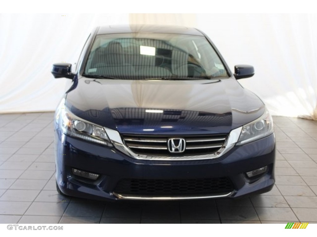 2014 Accord EX Sedan - Obsidian Blue Pearl / Gray photo #4
