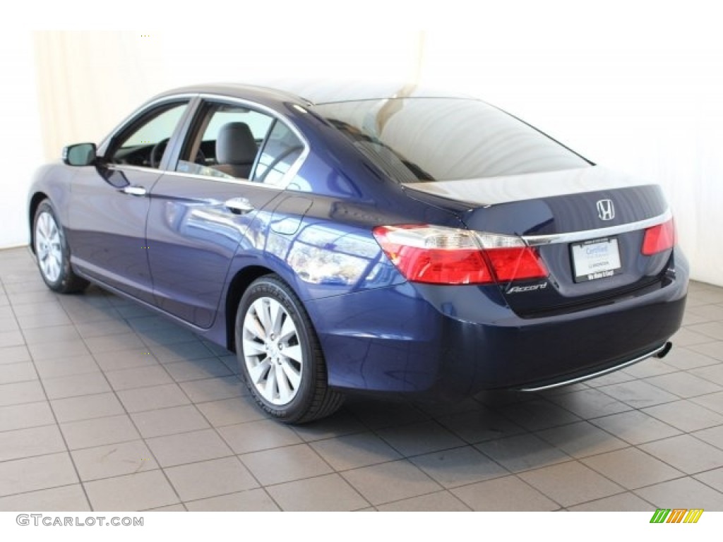 2014 Accord EX Sedan - Obsidian Blue Pearl / Gray photo #6