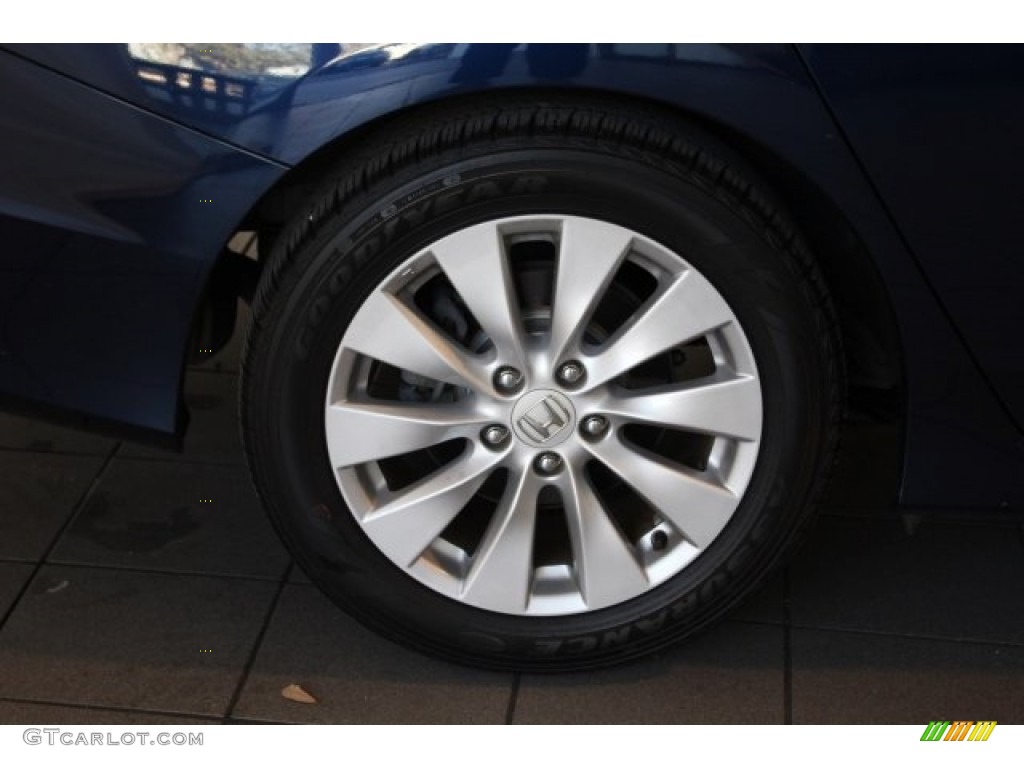 2014 Accord EX Sedan - Obsidian Blue Pearl / Gray photo #9