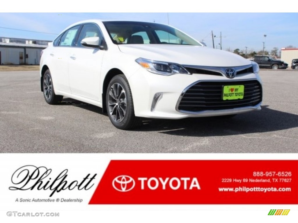 2018 Avalon XLE - Blizzard White Pearl / Almond photo #1